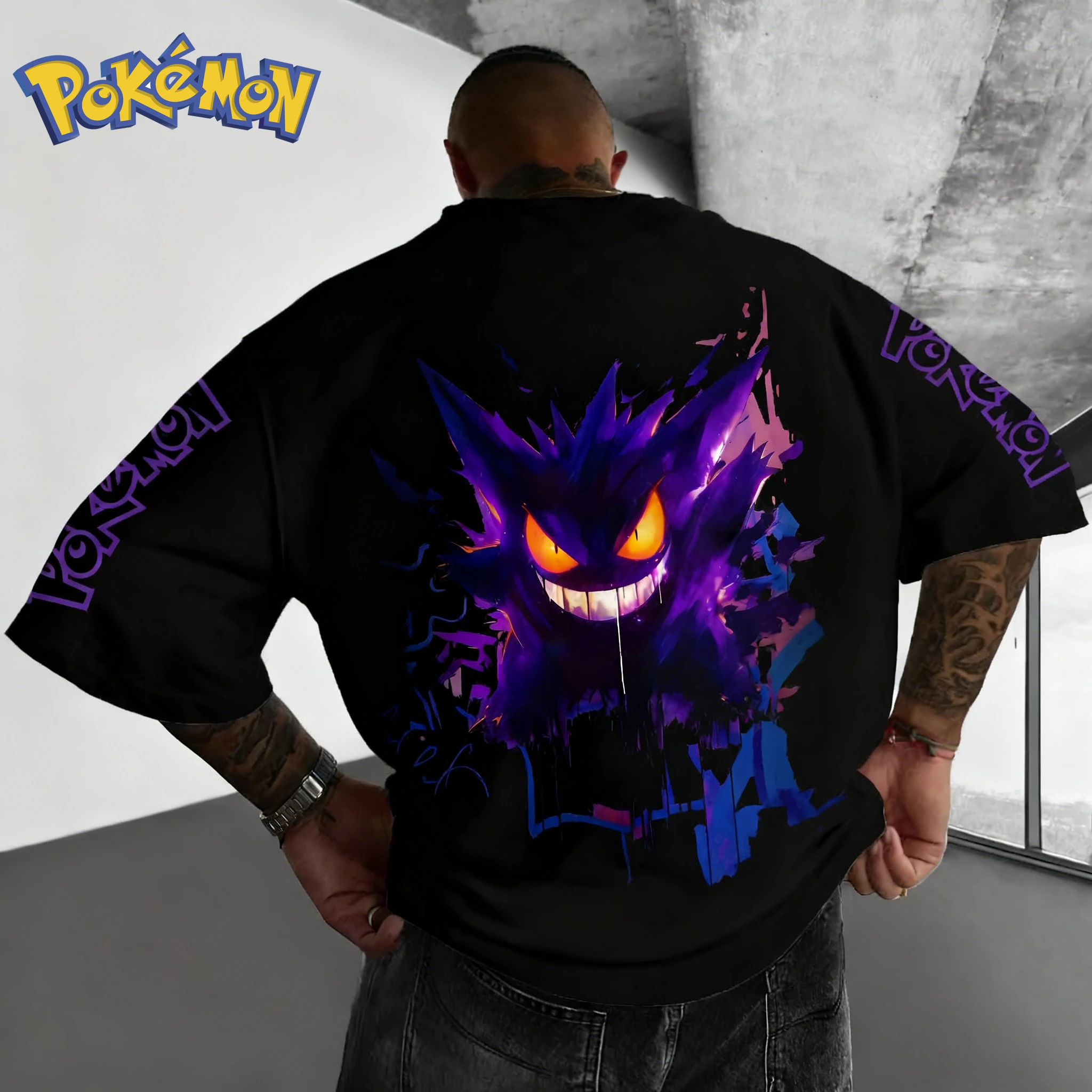 Winter Clothing Japan - Pokémon Handheld Game Gengar Printing T-shirt