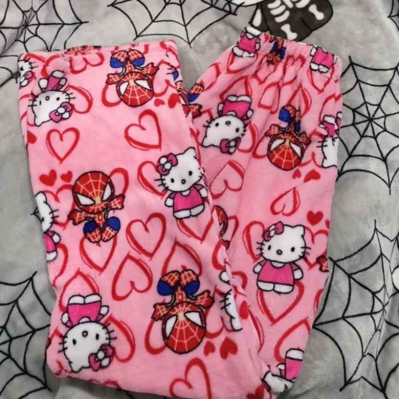 Winter Clothing Japan - Hot Hello Kitty Flannel Pajama Pants