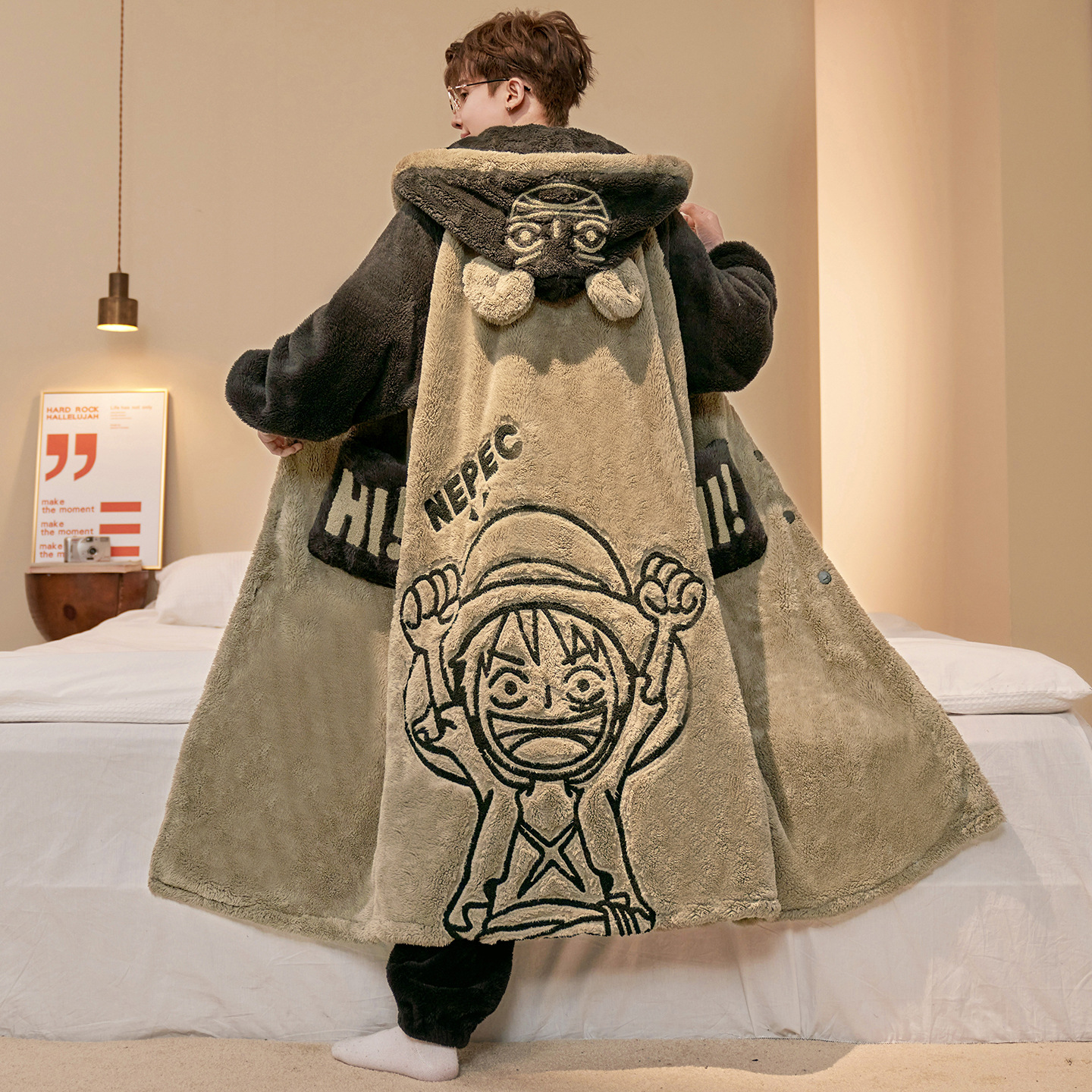 Winter Clothing Japan - One Piece Luffy Bathrobe Anime Winter