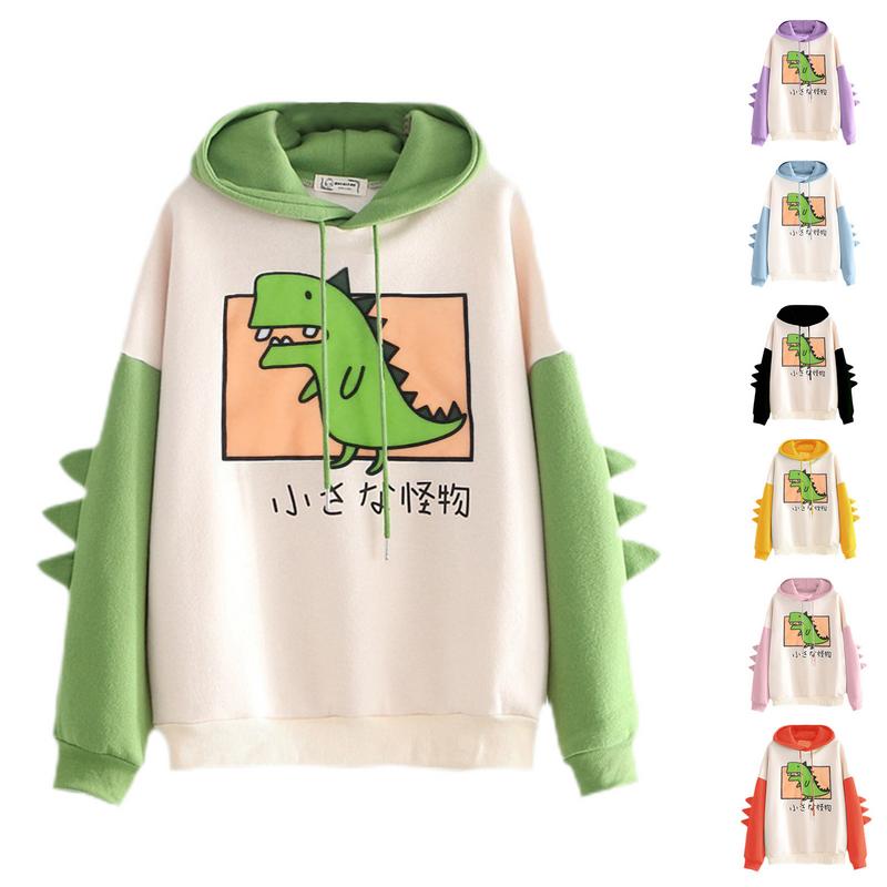 Dinosaur Oversized Cartoon Hoo - Winter Clothing Types avaliação e preço