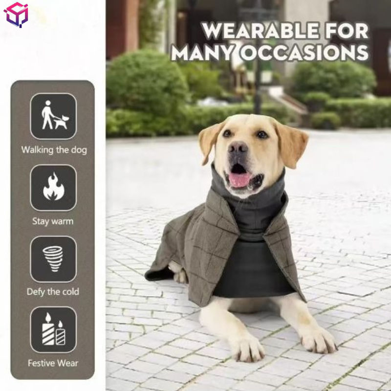 Warm Dog Coat English Plaid Do - Winter Clothing Types avaliação e preço