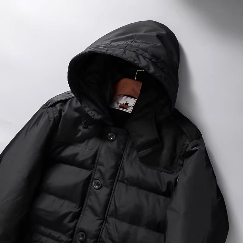 Men's Mid-Length Hooded down J - Winter Clothing Label avaliação e preço