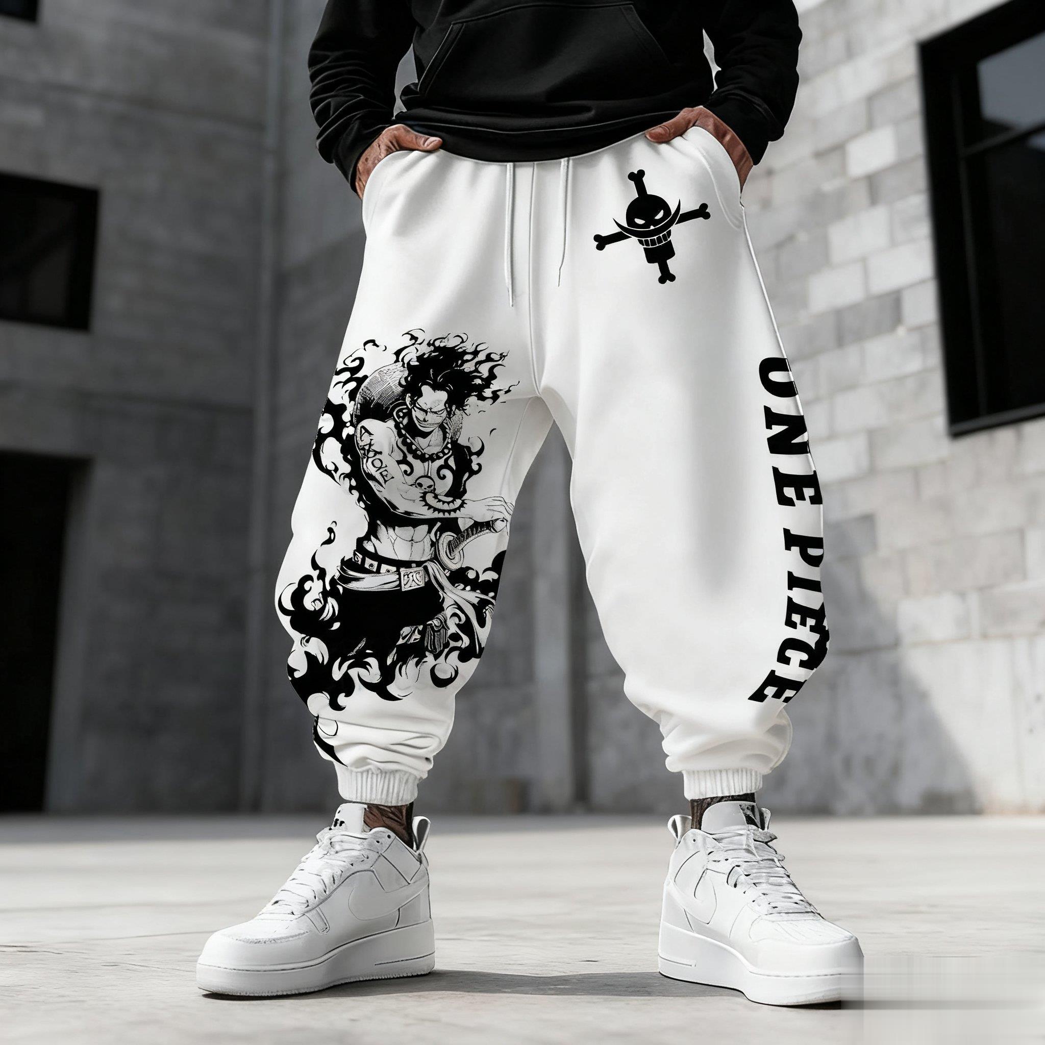 One Piece Luffy Mens Sweatpant - Winter Clothing Japan avaliação e preço