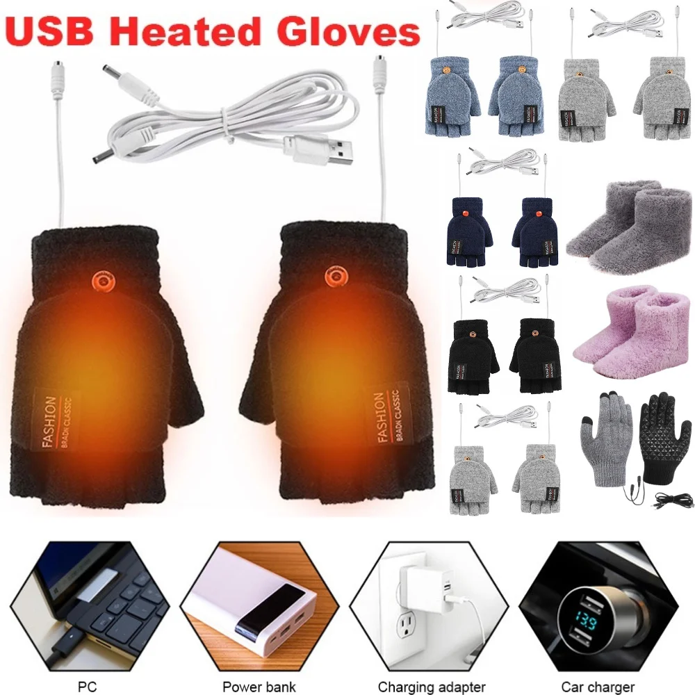 USB Electric Heated Gloves Win - Knit Glove Touch Screen avaliação e preço