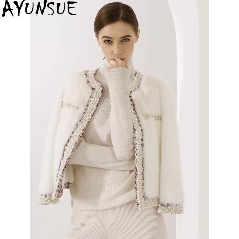 AYUNSUE Purple Label Mink Fur  - Winter Clothing Label avaliação e preço