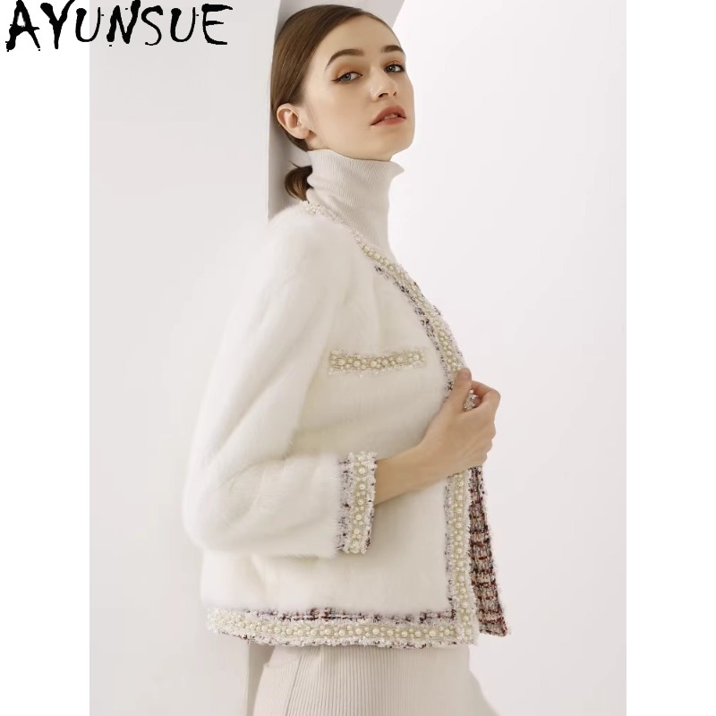 AYUNSUE Purple Label Mink Fur  - Winter Clothing Label avaliação e preço