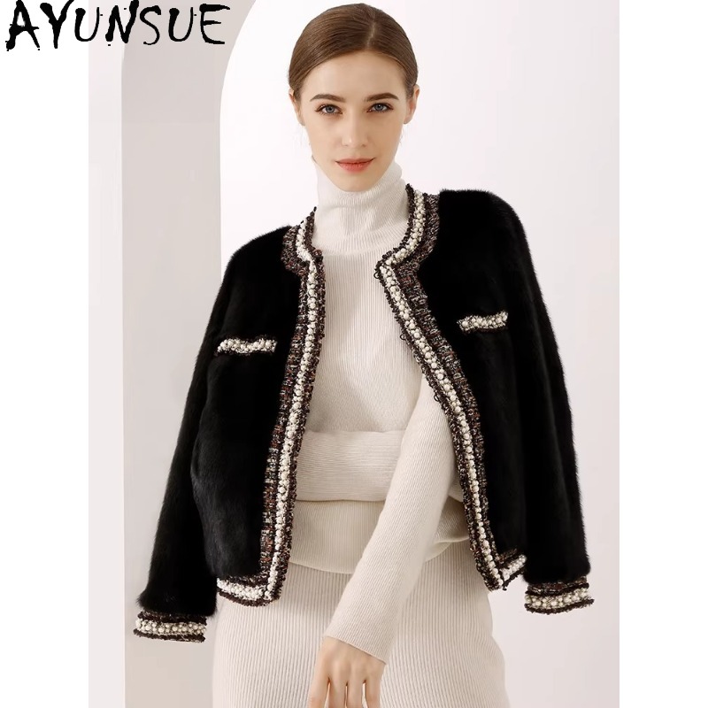 AYUNSUE Purple Label Mink Fur  - Winter Clothing Label avaliação e preço