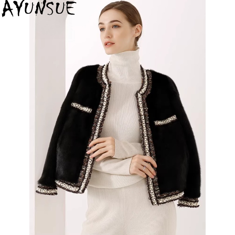AYUNSUE Purple Label Mink Fur  - Winter Clothing Label avaliação e preço