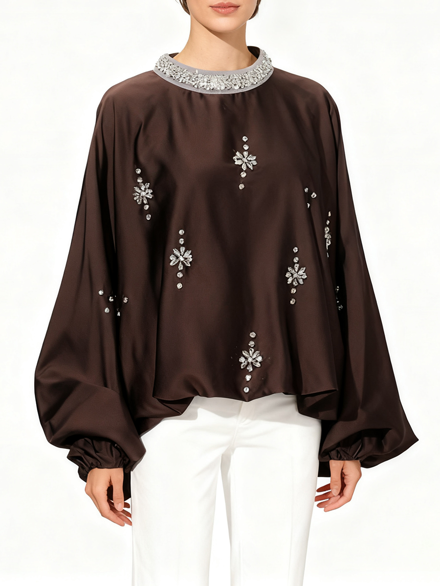 VGH Elegant Retro Loose Blouse - Winter Clothing Types avaliação e preço