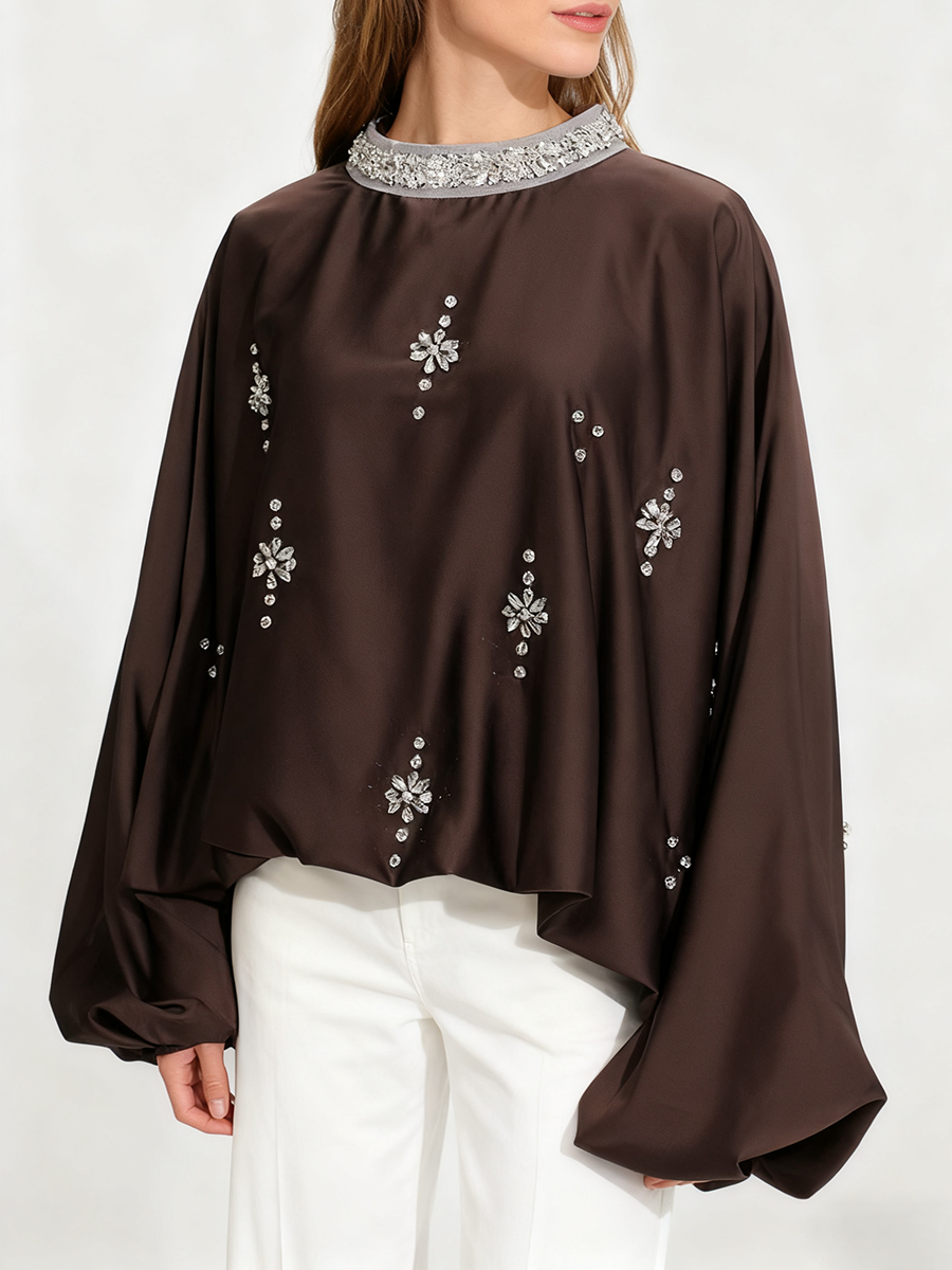 VGH Elegant Retro Loose Blouse - Winter Clothing Types avaliação e preço