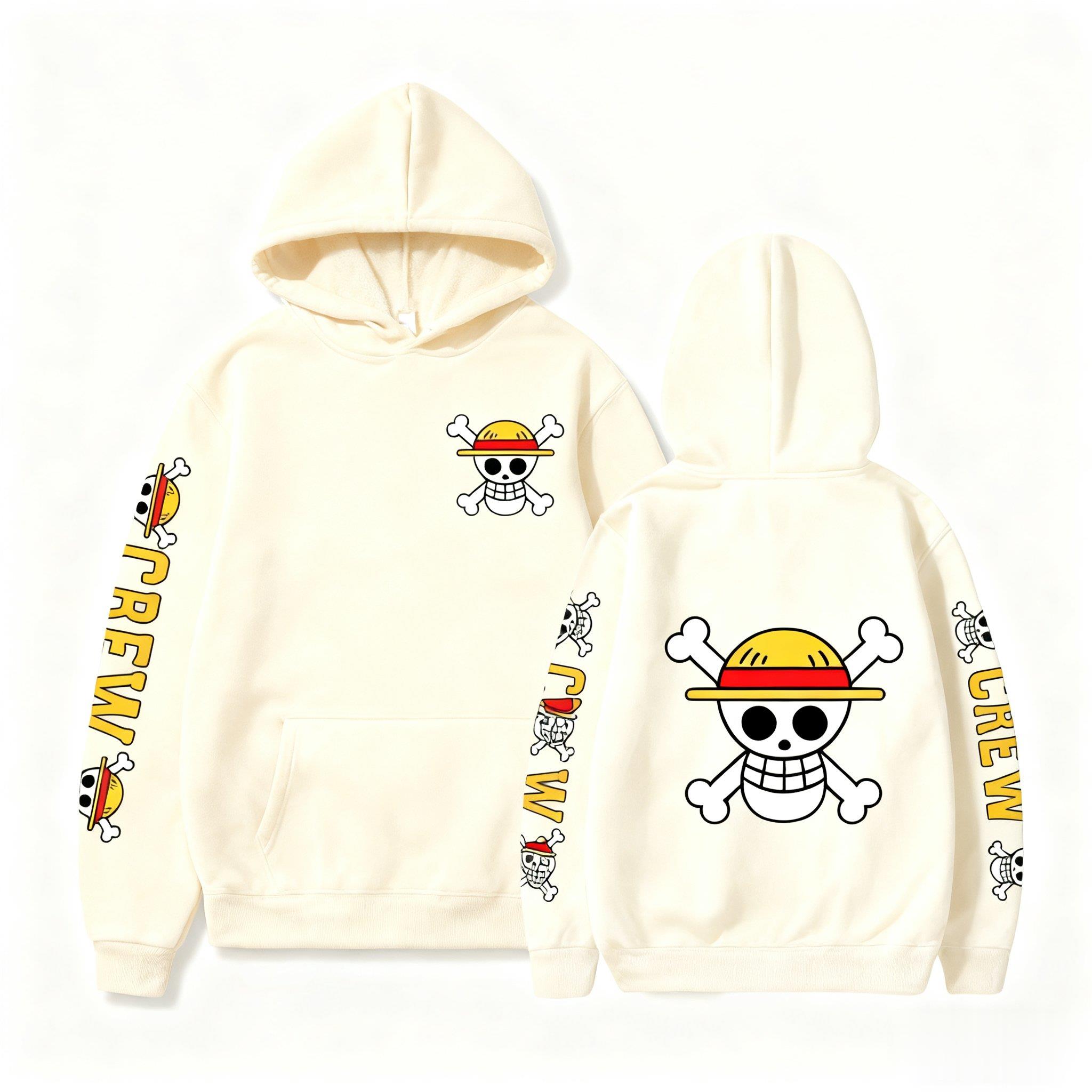 One Piece Skull Print Hoodie M - Winter Clothing Japan avaliação e preço