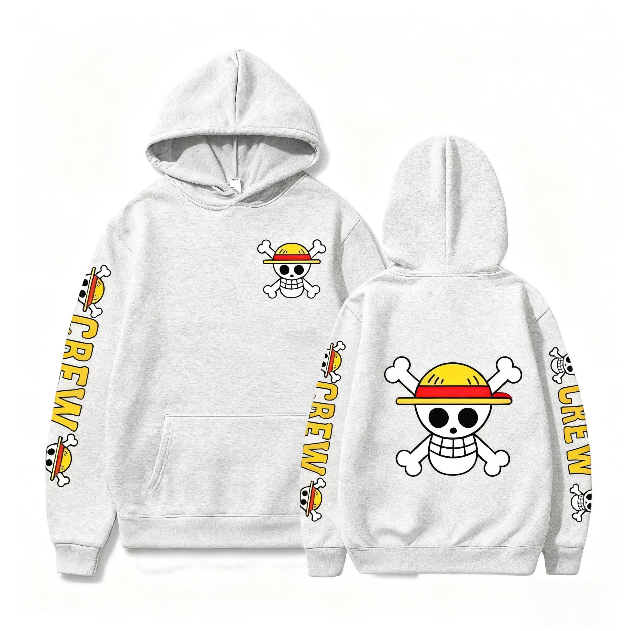 One Piece Skull Print Hoodie M - Winter Clothing Japan avaliação e preço