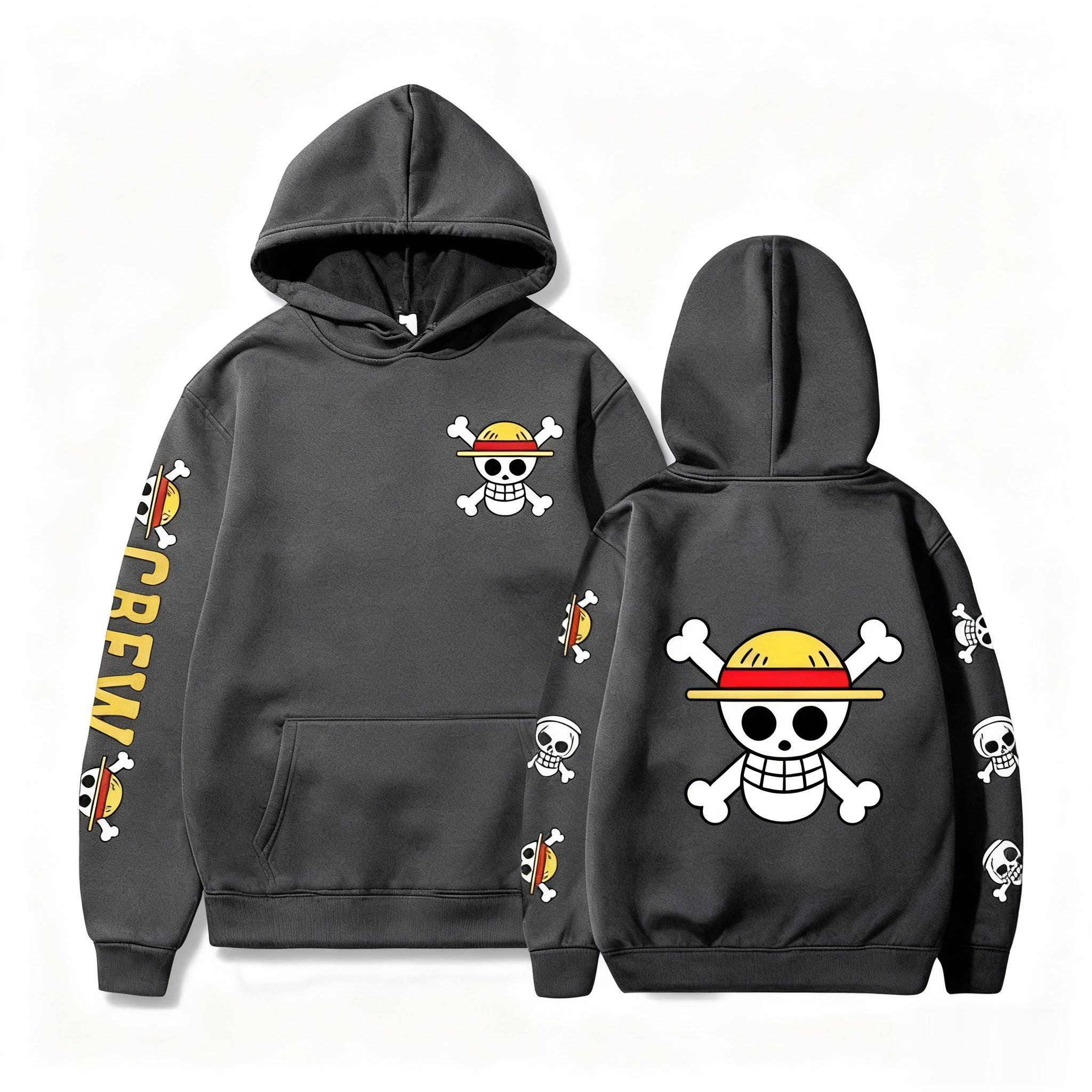 One Piece Skull Print Hoodie M - Winter Clothing Japan avaliação e preço