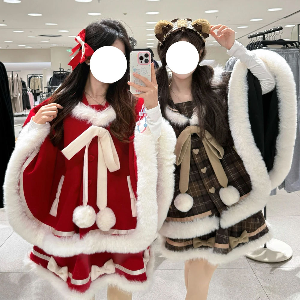 Sweet Japanese Cute Skirt Sets - Winter Clothing Types avaliação e preço