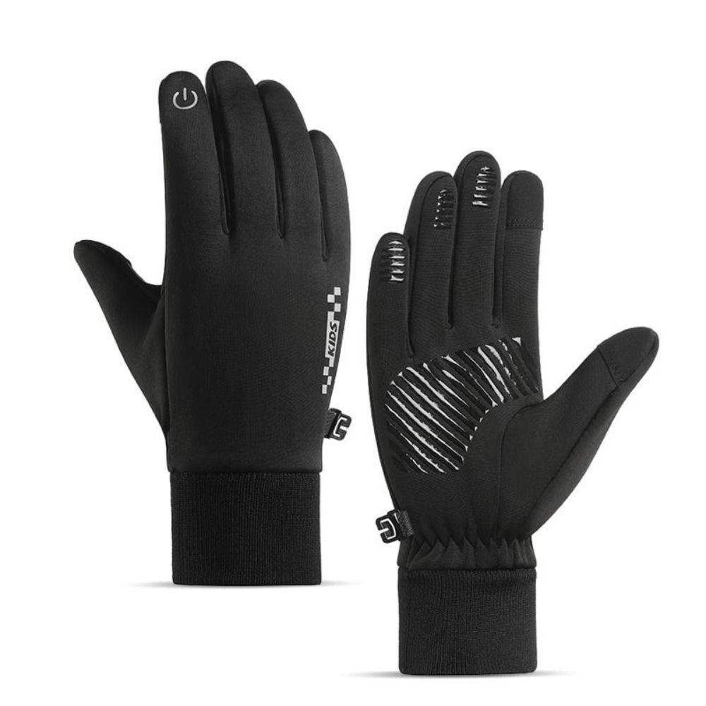 Non-slip Winter Children Bicyc - Knit Glove Touch Screen avaliação e preço