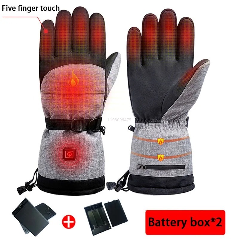 Heated Skiing Waterproof Glove - Knit Glove Touch Screen avaliação e preço