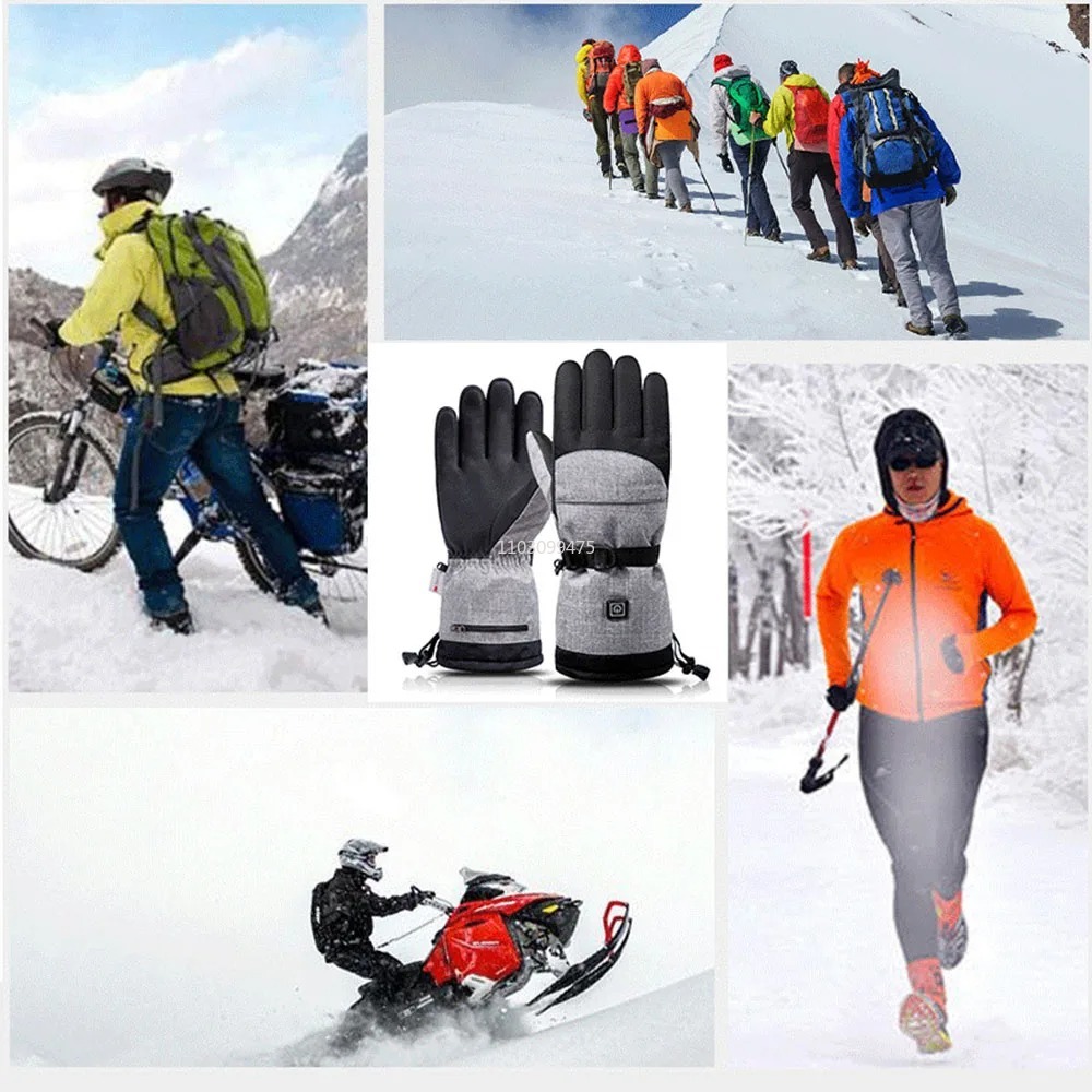 Heated Skiing Waterproof Glove - Knit Glove Touch Screen avaliação e preço